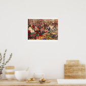 Wasserfarbenquilt-Design-Posterposter Poster (Küche)