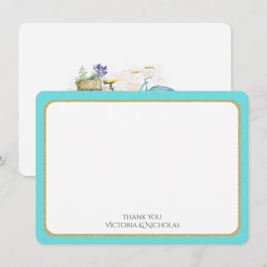 Wasserfarbenrad mit Korb Danke (Vorne/Hinten)