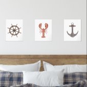Wasserfarbenraderanker Bilderwand Sets (Schlafzimmer)