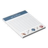 Wasserfarbenraum und Planeten-Wissenschaftslehrer Notizblock (angewinkelt)