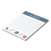 Wasserfarbenraum und Planeten-Wissenschaftslehrer Notizblock (Rotiert)