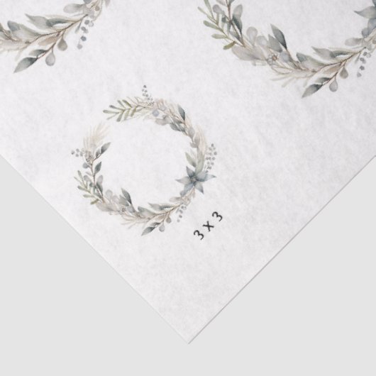 Wasserfarbenreath mit Blume Seidenpapier (Ausschnitt)