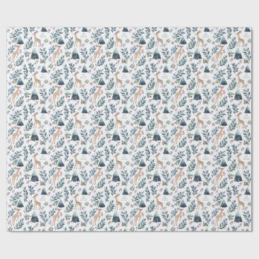 Wasserfarbenreeder im Wald Geschenkpapier (Flach)