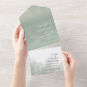 Wasserfarbenreflektionen Hochzeitssage ID774 All In One Einladung (Abreißen)