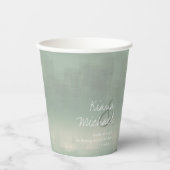 Wasserfarbenreflektionen Hochzeitssage ID774 Pappbecher (Vorderseite)