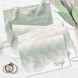 Wasserfarbenreflektionen Hochzeitssage ID774 RSVP Karte
