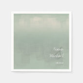 Wasserfarbenreflektionen Hochzeitssage ID774 Serviette (Vorderseite)