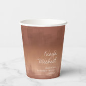 Wasserfarbenreflektionen Hochzeitszange ID774 Pappbecher (Rückseite)