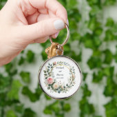 Wasserfarbenregen, weich rosa und weiße Rosen Schlüsselanhänger (Hand)