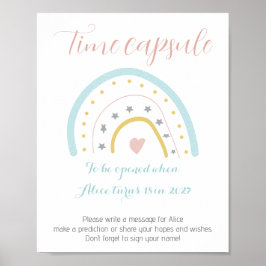 Wasserfarbenregenbogen Geburtstagsfeier Kapsel Poster