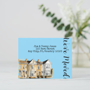 Wasserfarbenreihe der Zuhause Postkarte