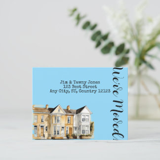 Wasserfarbenreihe der Zuhause Postkarte