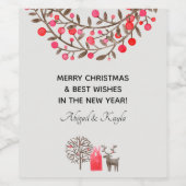 Wasserfarbenreiniger 🦌 Rauchweißer Weinetikett (Einzelnes Label)