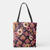 Wasserfarbenrhombus: Blumengeometrisches Muster. Tasche (Rückseite)