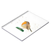 Wasserfarbenrobinvogel Weihnachtsfest Notizblock (Linke Seite)