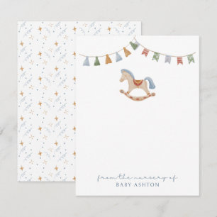 Wasserfarbenrockende Pferde, aus dem Kinderzimmer  Einladung