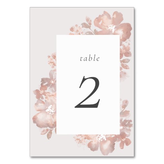 Wasserfarbenromanische Tischnummer (Vorderseite)