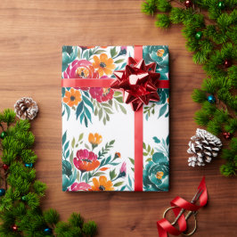 Wasserfarbenromantik: Eine farbenfrohe Hochzeit Geschenkpapier