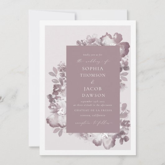 Wasserfarbenromantik Einladung (Vorderseite)