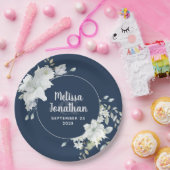 Wasserfarbenromantische, blumenweiße Blume Hochzei Pappteller (Party)