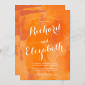 Wasserfarbenromantische Probe Abendessen Einladung (Vorne/Hinten)