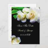 Wasserfarbenromantische Rose Save the Date Ankündigungspostkarte (Vorne/Hinten)