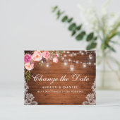 Wasserfarbenrosa Blumenholzgläser verändern das Da Postkarte (Stehend Vorderseite)