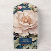 Wasserfarbenrosa Blumenzehen All In One Einladung (Außenbereich)