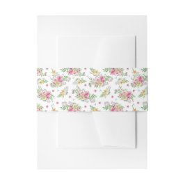 Wasserfarbenrosa Blumenzehen Einladungsbanderole