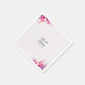 Wasserfarbenrosa Blumenzehen Serviette (Ecke)
