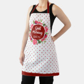 Wasserfarbenrosa Rose und Rotpfeife Kranzkreis Schürze (InSitu)