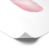 Wasserfarbenrosa Zuckerrohrposter Poster (Ecke)