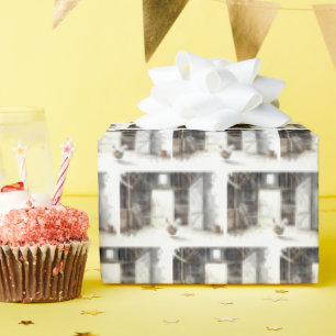 Wasserfarbenroster in einer Scheune Geschenkpapier