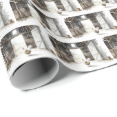 Wasserfarbenroster in einer Scheune Geschenkpapier (Rolleneckpunkt)