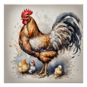 Wasserfarbenroster mit Chips Nr. 4 Poster (Vorderseite)