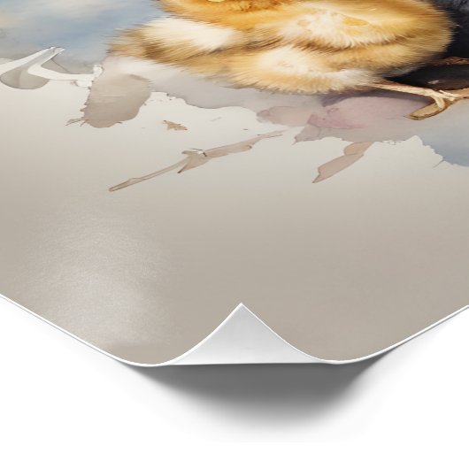 Wasserfarbenroster mit Chips Nr. 4 Poster (Ecke)