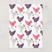 Wasserfarbenroster-Muster Postkarte (Vorderseite)