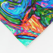 Wasserfarbenroter Groovy Abstrakt Retro Liquid Swi Fleecedecke (Ecke)