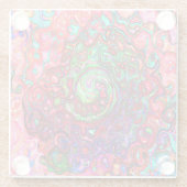 Wasserfarbenroter Groovy Abstrakt Retro Liquid Swi Glasuntersetzer (Rückseite)