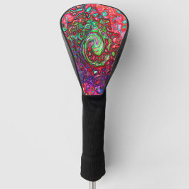 Wasserfarbenroter Groovy Abstrakt Retro Liquid Swi Golf Headcover