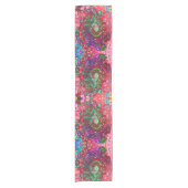 Wasserfarbenroter Groovy Abstrakt Retro Liquid Swi Kurzer Tischläufer (Vorderseite)