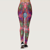 Wasserfarbenroter Groovy Abstrakt Retro Liquid Swi Leggings (Rückseite)