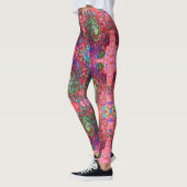 Wasserfarbenroter Groovy Abstrakt Retro Liquid Swi Leggings (Links)