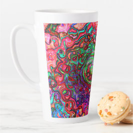 Wasserfarbenroter Groovy Abstrakt Retro Liquid Swi Milchtasse