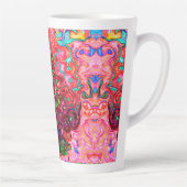 Wasserfarbenroter Groovy Abstrakt Retro Liquid Swi Milchtasse (Rechts)