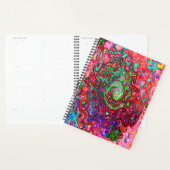 Wasserfarbenroter Groovy Abstrakt Retro Liquid Swi Planer (Anzeige)