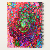 Wasserfarbenroter Groovy Abstrakt Retro Liquid Swi Planer (Rückseite)