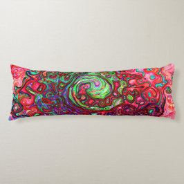 Wasserfarbenroter Groovy Abstrakt Retro Liquid Swi Seitenschläferkissen