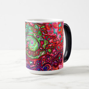 Wasserfarbenroter Groovy Abstrakt Retro Liquid Swi Verwandlungstasse