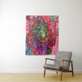 Wasserfarbenroter Groovy Abstrakt Retro Liquid Swi Wandteppich (Beispiel)